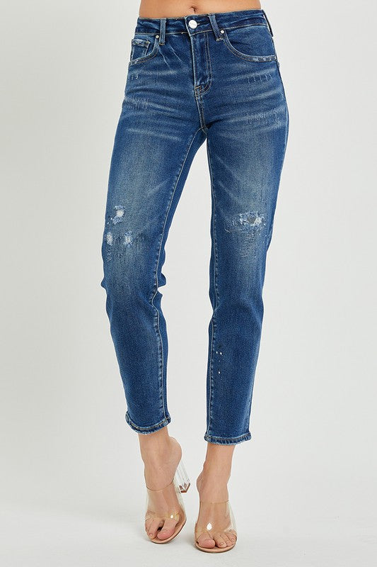 Mia Mid-Rise Tapered Jeans